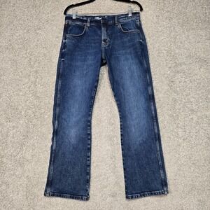 Wrangler Retro Slim Boot Jeans Mens 30x30 (fits 31x28) Blue Dark Wash stretch